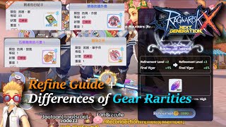 White Blue Gold gear difference  refine guide  rox  Ragnarok X Next Generation [upl. by Ja958]