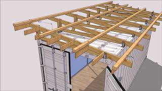 Construction isolation kit toiture abri container [upl. by Asel]