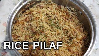 Quick and Simple Foolproof Orzo Rice Pilaf  Naan Central [upl. by Jasik]