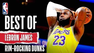 BEST Of LeBron James RimRocking DUNKS  NBA Career [upl. by Onihc]