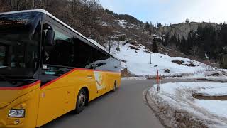 🇨🇭Driving In Switzerland  Wallis  Blatten To Brig  Feb 15 2021 [upl. by Mosenthal]