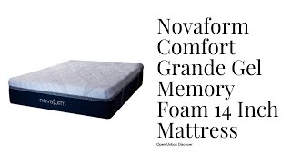 Novaform Comfort Grande Gel Memory Foam 14 Inch Mattress Unboxing [upl. by Mcgrath]