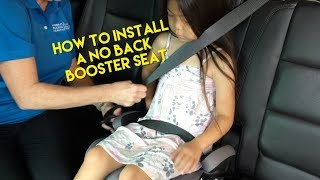 Booster Seats Properly Installing a No Back Booster Seat [upl. by Atonsah]