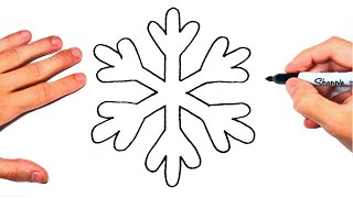 Cómo dibujar un Copo de Nieve  Dibujo de Copo de Nieve [upl. by Scott64]