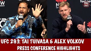 Tai Tuivasa vs Alexander Volkov Press Conference Highlights UFC 293 [upl. by Aihsatan]