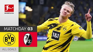 Haaland amp BVB on Fire Borussia Dortmund  SC Freiburg 40  All Goals  Matchday 3 – Bundesliga [upl. by Nets485]