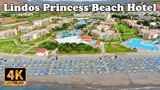 Lindos Princess Beach Hotel in 4K Rhodes Greece [upl. by Janerich]