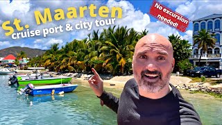 Philipsburg St Maarten Cruise Port amp City Tour 🏝️ [upl. by Ayokahs]