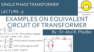 Examples on Equivalent Circuit of Transformer 9 [upl. by Amis750]