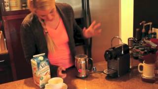 Nespresso Aeroccino Plus Frother Review Frothing Almond Milk [upl. by Janith]