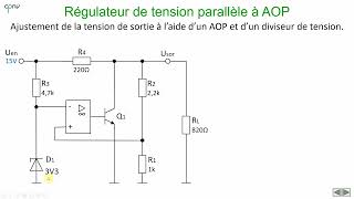 ELAN  Régulateur de tension partie 11  régulateur parallèle à AOP [upl. by Oringas]