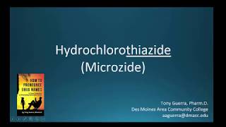 CC How to Pronounce hydrochlorothiazide MIcrozide Backbuilding Pharmacology [upl. by Adnolehs]