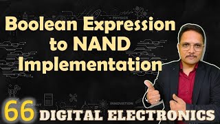 Boolean expression to NAND gate implementation Logic GATEs in Digital Electronics [upl. by Rocca]