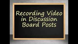 Recording Video in Canvas Discussion Boards [upl. by Kittie]