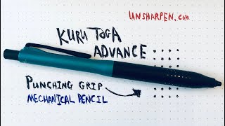 Kuru Toga Advance quotPunching Gripquot Pencil Review  Upgrade Model [upl. by Olfe]