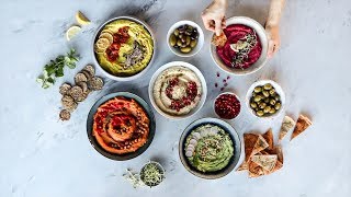 HOW TO MAKE HUMMUS » 5 ways healthy amp easy [upl. by Ayim623]