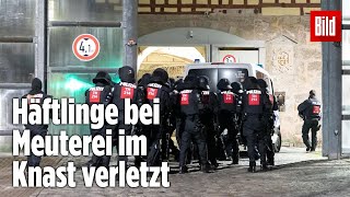 Gefängnismeuterei Polizei stürmt Knast in Thüringen  JVA Untermaßfeld [upl. by Lurleen]