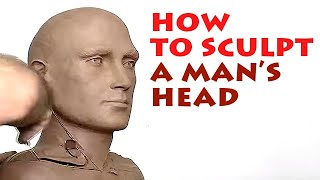 How to sculpt a man’s head Alexander Cherkov demonstrates male head sculpture of clay [upl. by Margarete]