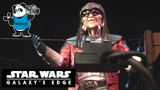 Hondo Ohnaka AudioAnimatronic in Smugglers Run at Star Wars Galaxys Edge Disneyland [upl. by Bail918]