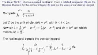 Using the Residue Theorem to Evaluate Real Integrals 12 [upl. by Leis]