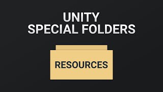 Unity Resources Folder Special Folder [upl. by Raquel639]