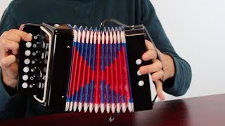 Mini Accordion Musical Instrument Toy How To Play Happy Birthday [upl. by Crin]