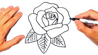 Cómo dibujar una Rosa Paso a Paso [upl. by Airekal]