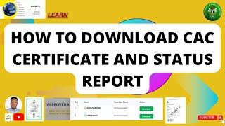 How to Download CAC Certificate and Status Report [upl. by Bradway589]