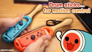 Drum sticks for motion control  Taiko no tatsujin Nintendo Switch [upl. by Esinej]