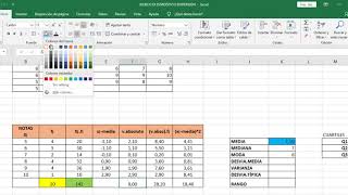 MEDIDAS DE DISPERSIÓN EN EXCEL [upl. by Aiuqat]