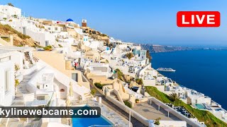 🔴 Recorded live footage webcam from Santorini  Greece [upl. by Stout469]