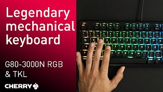 CHERRY G803000N RGB  Mechanical corded keyboard with original CHERRY MX switches [upl. by Gievlos92]