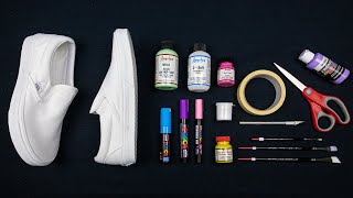 How To Paint Vans Shoes Easy [upl. by Ysdnil644]