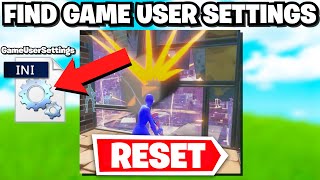 How To Get To GAME USER SETTINGS Fortnite How To RESET GAME USER SETTINGS Fortnite [upl. by Nomde988]