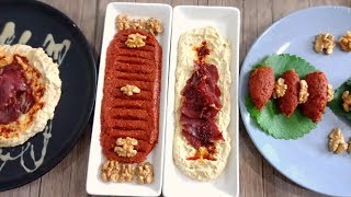 Ä°KÄ° AYRI LEZZET Ä°KÄ° MEZE TARÄ°FÄ° PASTIRMALI HUMUS VE MUHAMMARA NASIL YAPILIR [upl. by Diva]