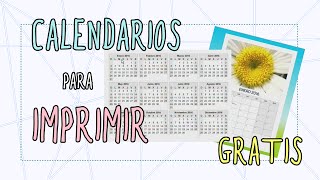 CALENDARIOS PARA IMPRIMIR GRATIS  Calendarios personalizados con fotos [upl. by Iphigeniah26]