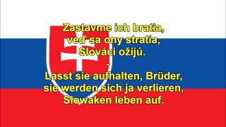 Nationalhymne der Slowakei  Štátna Hymna Slovenska SVKDE Text [upl. by Vida]